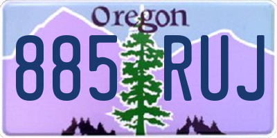 OR license plate 885RUJ