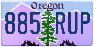 OR license plate 885RUP