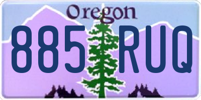 OR license plate 885RUQ