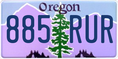 OR license plate 885RUR