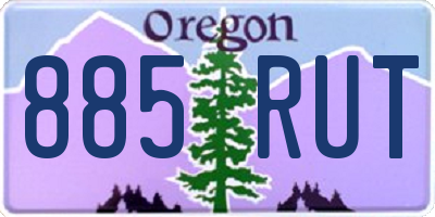 OR license plate 885RUT