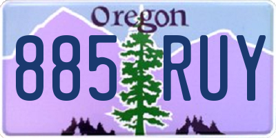 OR license plate 885RUY