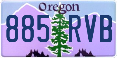 OR license plate 885RVB