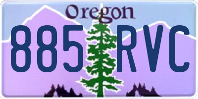 OR license plate 885RVC