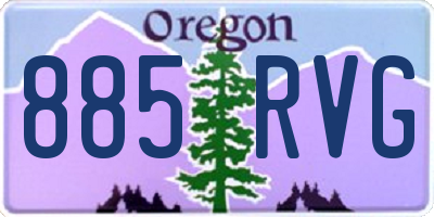 OR license plate 885RVG