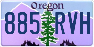 OR license plate 885RVH