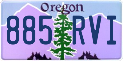 OR license plate 885RVI