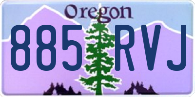 OR license plate 885RVJ