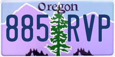 OR license plate 885RVP