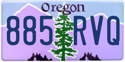 OR license plate 885RVQ