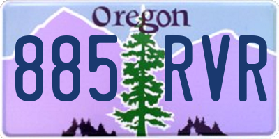 OR license plate 885RVR