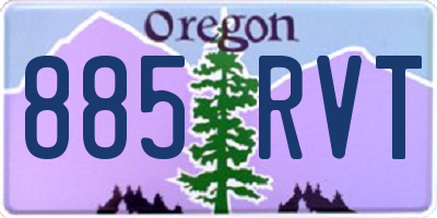 OR license plate 885RVT