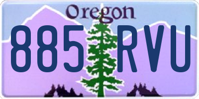 OR license plate 885RVU