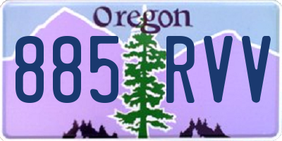 OR license plate 885RVV