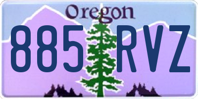 OR license plate 885RVZ