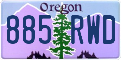 OR license plate 885RWD