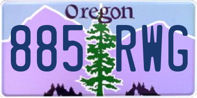 OR license plate 885RWG