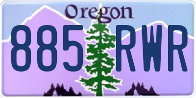 OR license plate 885RWR
