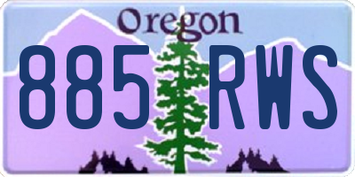 OR license plate 885RWS