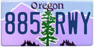 OR license plate 885RWY