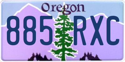OR license plate 885RXC