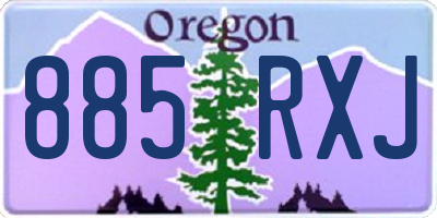 OR license plate 885RXJ