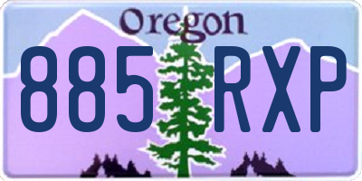 OR license plate 885RXP