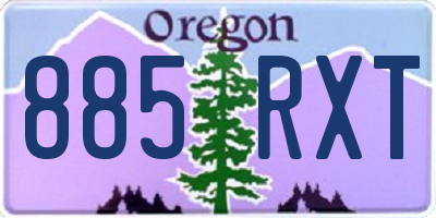 OR license plate 885RXT