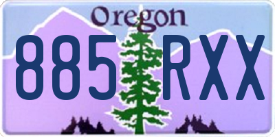 OR license plate 885RXX