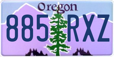 OR license plate 885RXZ