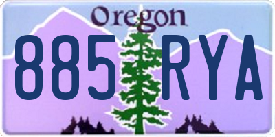 OR license plate 885RYA