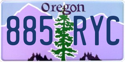 OR license plate 885RYC
