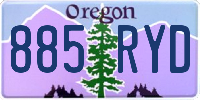 OR license plate 885RYD
