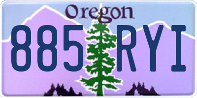 OR license plate 885RYI