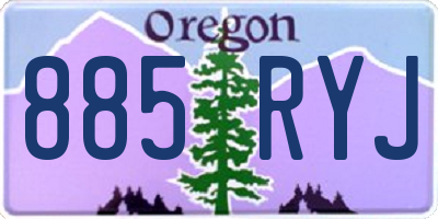 OR license plate 885RYJ