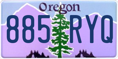 OR license plate 885RYQ