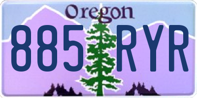 OR license plate 885RYR