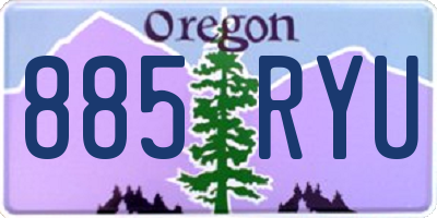 OR license plate 885RYU