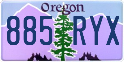 OR license plate 885RYX