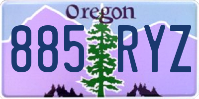 OR license plate 885RYZ