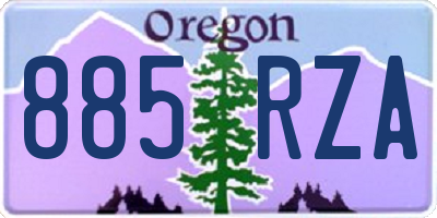 OR license plate 885RZA