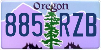 OR license plate 885RZB