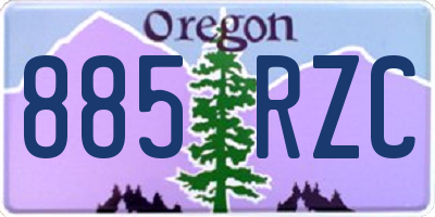 OR license plate 885RZC