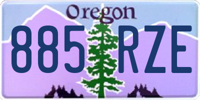 OR license plate 885RZE