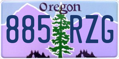 OR license plate 885RZG