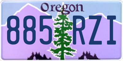 OR license plate 885RZI