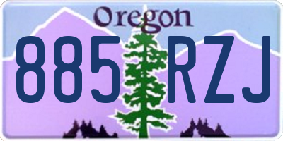 OR license plate 885RZJ