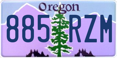OR license plate 885RZM