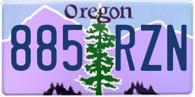 OR license plate 885RZN