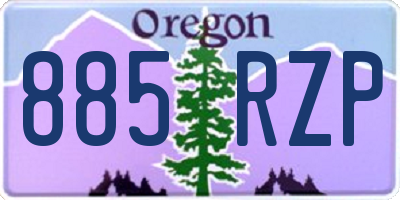 OR license plate 885RZP